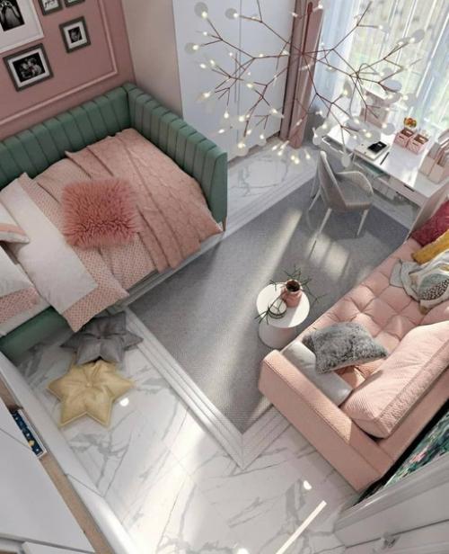 Стильный интерьер. Комнаты для девочки. 03