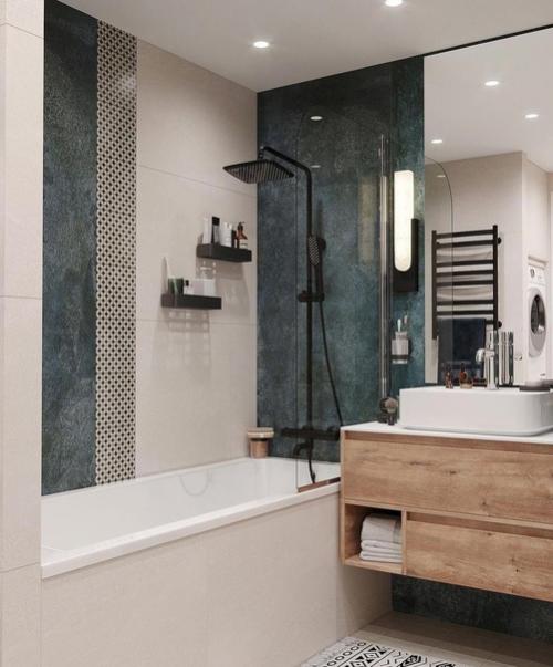 Светлая ванная комната.