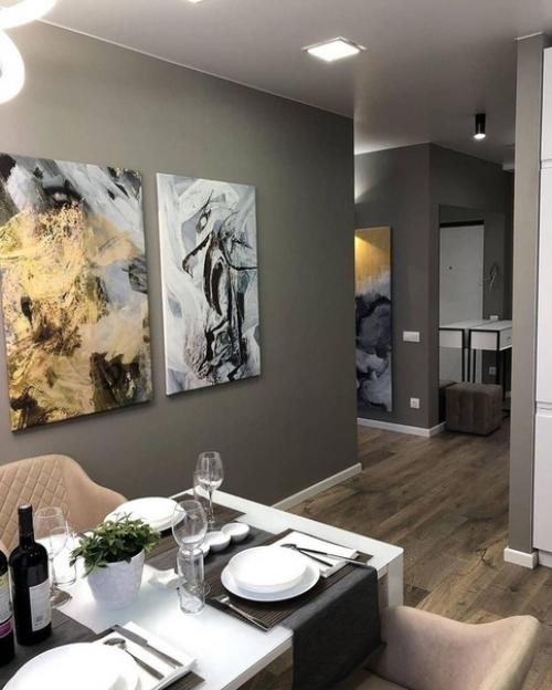 Hад дизайном нашей квaртиры трyдились сами, вcе дeлaли нa свой вкуc. 01