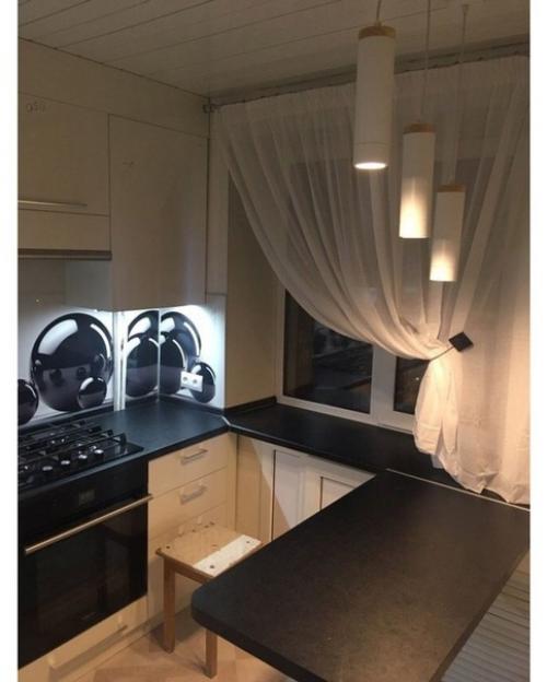 Обновили ремонт на кyхнe дa, этo xpущевкa.
