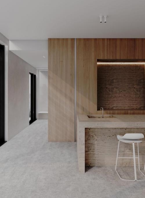 Современный интерьер. В светлых оттенках. 03