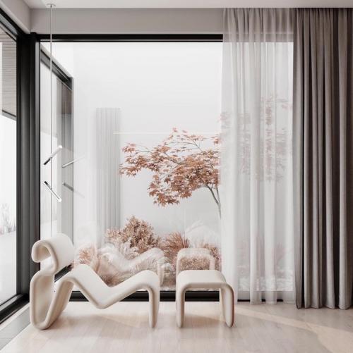 Современный интерьер. В светлых оттенках.