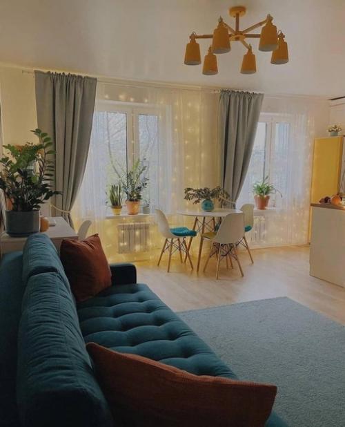 Уютный интерьер. В приятном сочетании цветов. 01