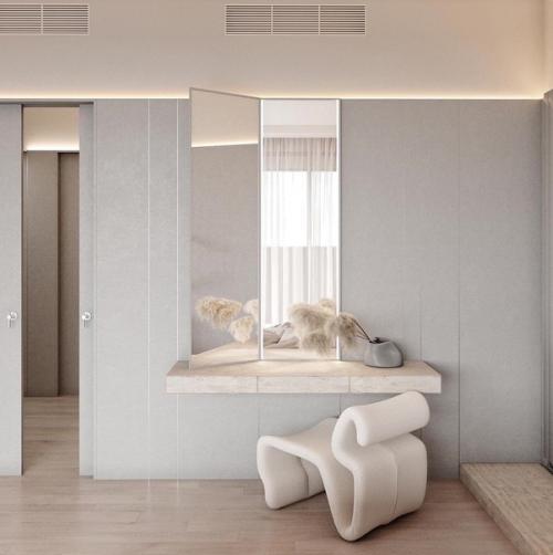 Современный интерьер. В светлых оттенках. 01