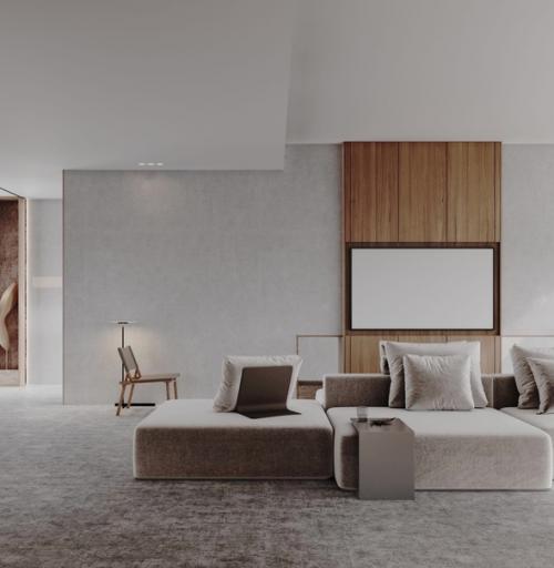 Современный интерьер. В светлых оттенках. 02