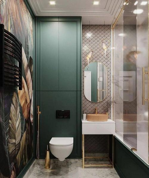 Необычное оформление санузла.