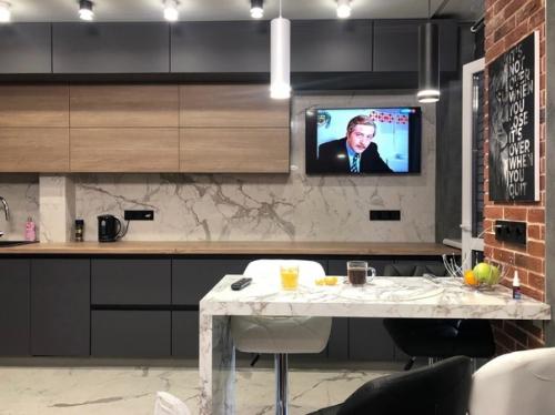 Красивая кухня. В стиле лофт. 01