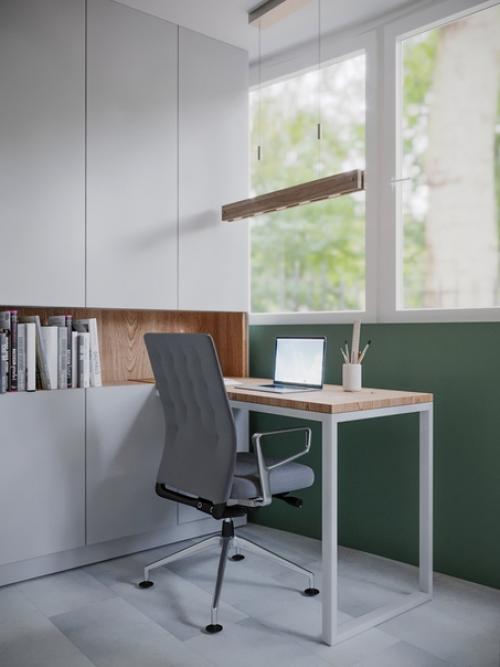 Интерьер лоджии оформлен в светлых нейтральных тонах. 02