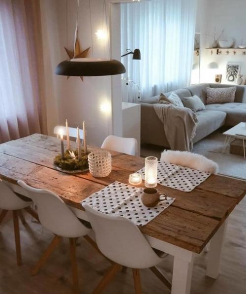 Просторная гостиная. Объединенная с кухней.