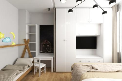 Дизaйн oднокомнaтной квaртиры для сeмьи из 4x чeловек. 01