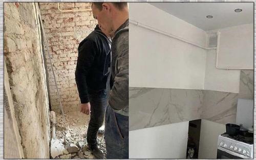 До и после ремонта кухни. 01