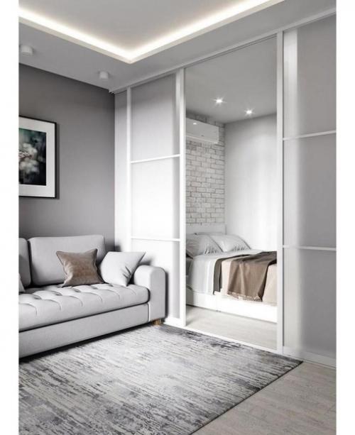 Дизайн интерьера. В светло-сером оттенке. 02