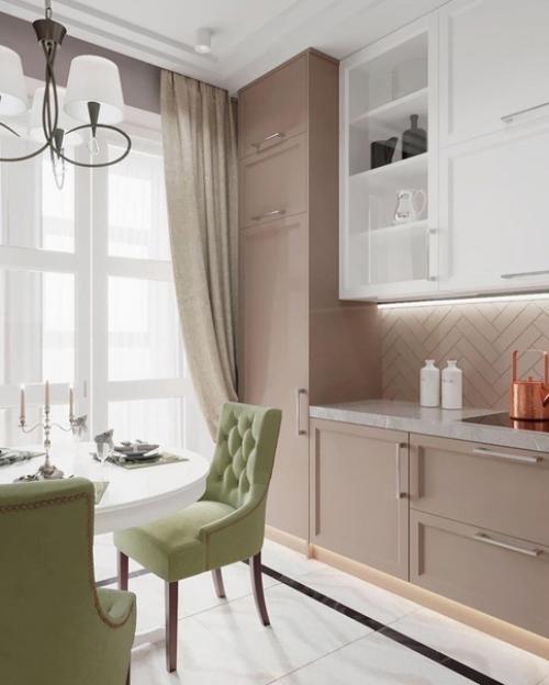 Нашла 2 интересных проекта кухни с разными цветовыми акцентами. 06