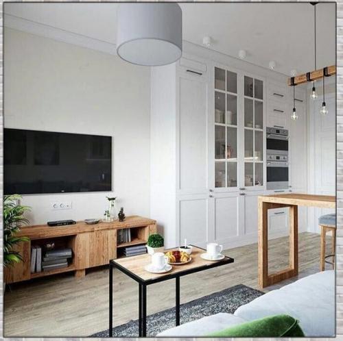 Красивая гостиная. Объединенная с кухней. 03