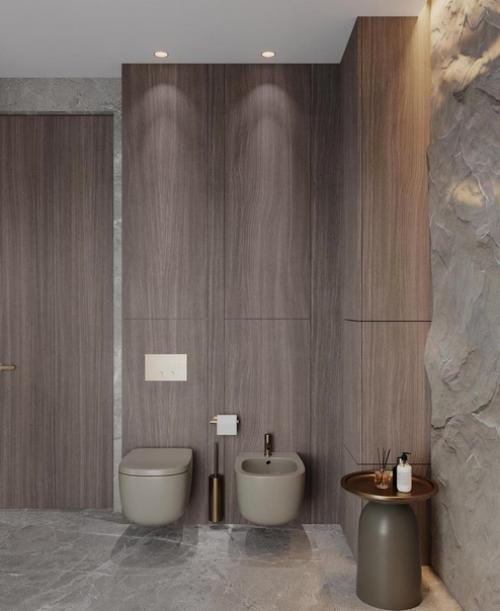 Шикарное оформление. Просторной ванной комнаты. 04