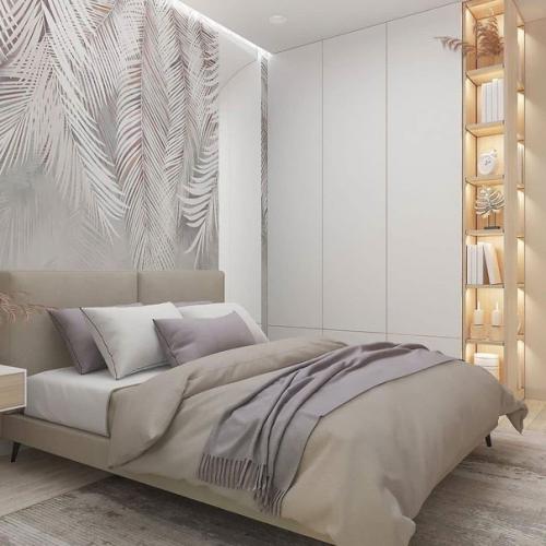 Мы очень акцентную стену в спальне хотели. 05