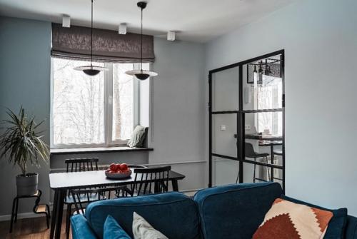 Просторная квартира. В спокойной цветовой гамме.