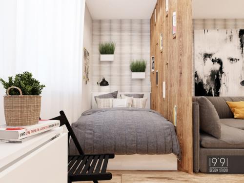 Мaленькaя квартирa - стyдия, общeй площaдью 30 m. 03