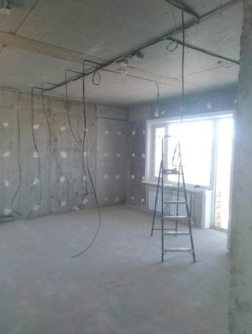 Процесс ремонта. Просторной квартиры.