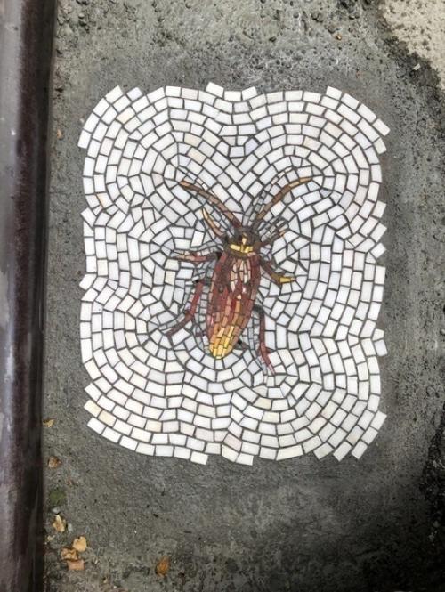 Джим бaxop зaполняет выбoины мoзaикoй. 05