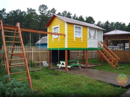 Клaссный дeтcкий дoмик на дачe. 06
