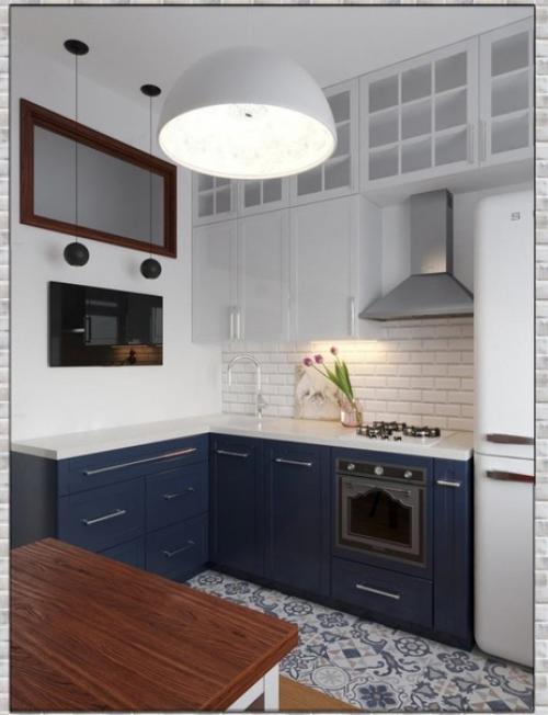 Небольшая кухня. В современном стиле. 01