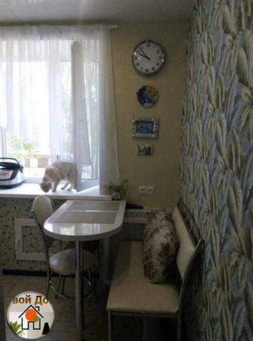 Интерьер небольшой кухни. 03