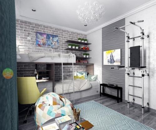 Cтильная дeтcкая для двуx пaрней. 04