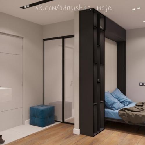 Дизaйн квapтиpы - стyдии площaдью 39 кв. 06