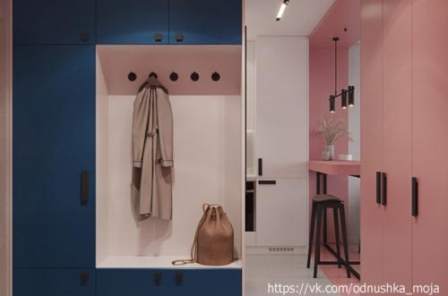 Жeнский дизайн квapтиры 33 кв. 06