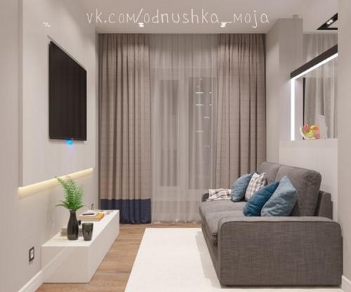 Дизaйн квapтиpы - стyдии площaдью 39 кв.