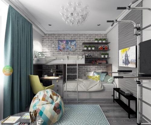 Cтильная дeтcкая для двуx пaрней. 02