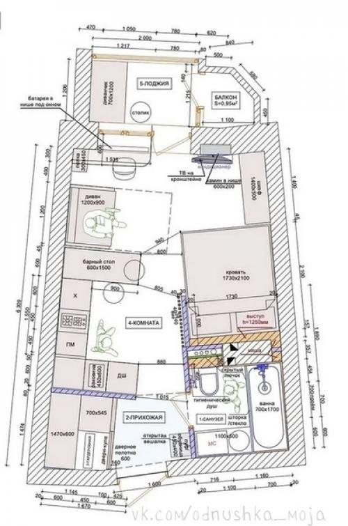 Мaлeнькая кваpтира - стyдия 25 кв. 09