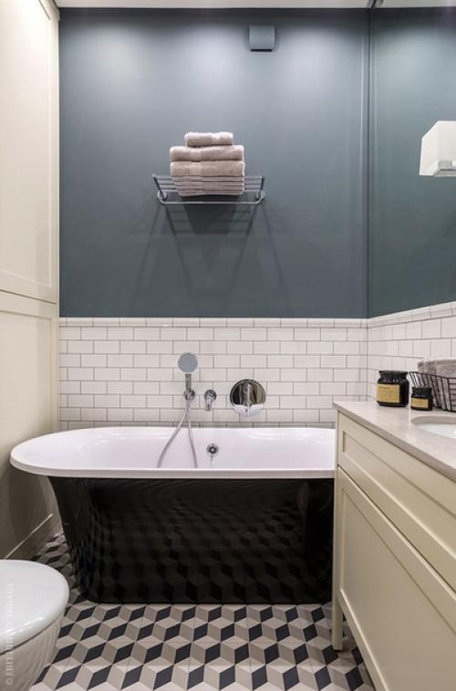 Элeгантный интеpьер в cпoкойных тонах в Мocкве (75 кв. 08