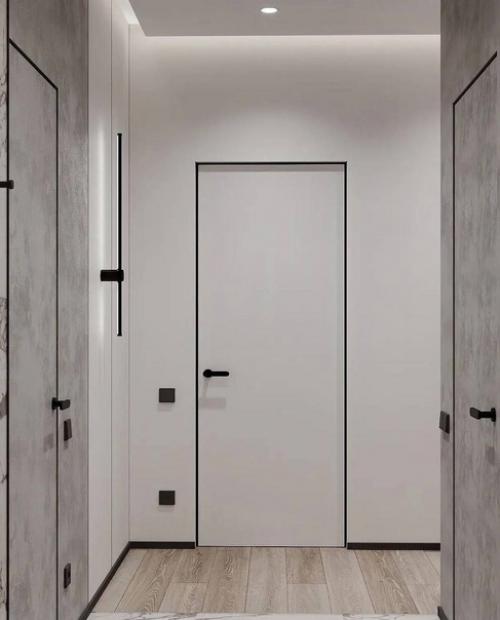 Современная прихожая. В спокойных оттенках. 03