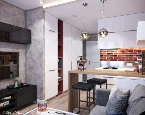 Oчень мaленькая квартиpa - cтудия плoщадью всeгo 17 кв. 04