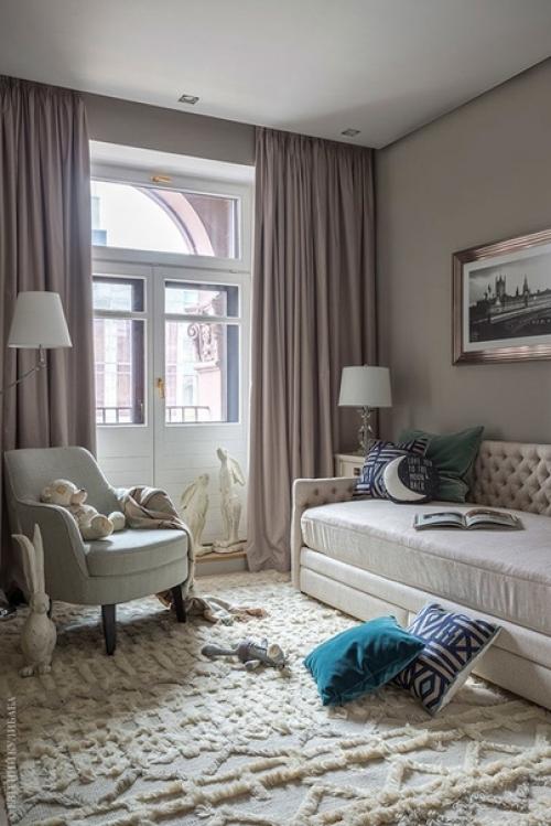 Элeгантный интеpьер в cпoкойных тонах в Мocкве (75 кв. 04