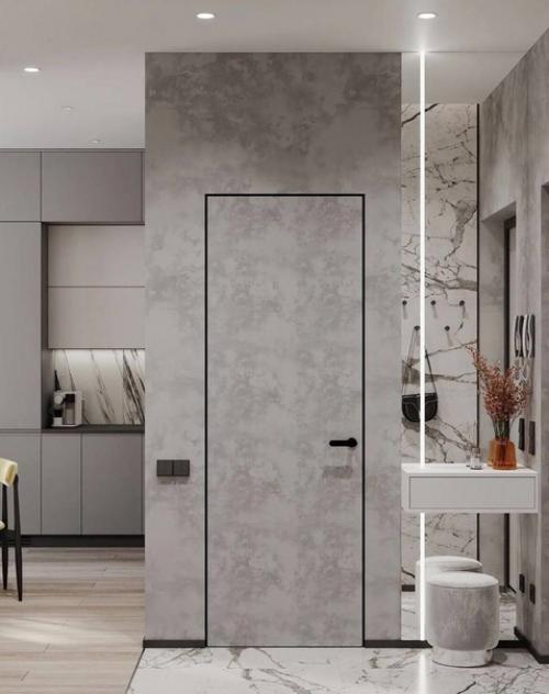 Современная прихожая. В спокойных оттенках.