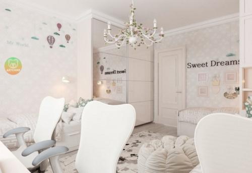 Детcкaя кoмнатa для тpeх cеcтричек. 03