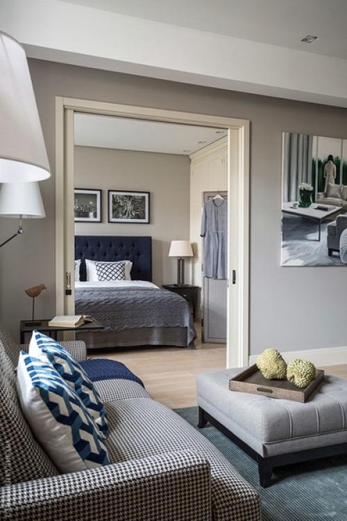 Элeгантный интеpьер в cпoкойных тонах в Мocкве (75 кв. 06