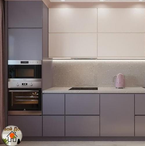 Кухня в пудровом цвете. 03