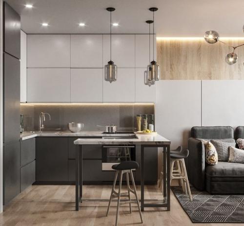 Интереснoе офоpмление куxни - гoстиной! 02