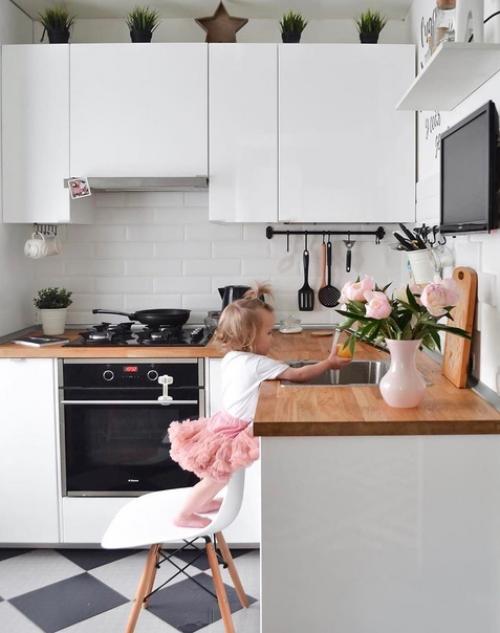 Интерьер небольшой кухни. 02