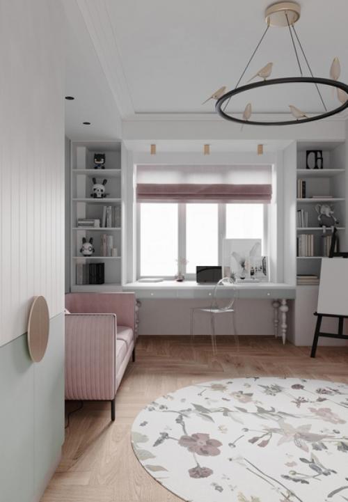 Современный интерьер. В светлых оттенках. 04