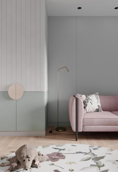 Современный интерьер. В светлых оттенках. 01