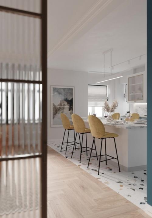 Современный интерьер. В светлых оттенках. 03