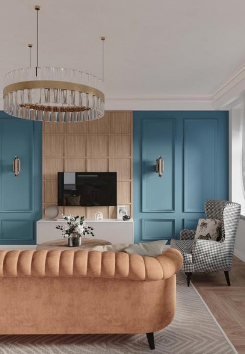 Современный интерьер. В светлых оттенках. 02