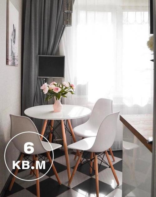 Интерьер небольшой кухни. 04