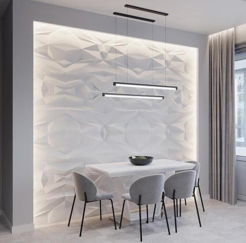 Современная кухня. Основной цвет - белый. 01