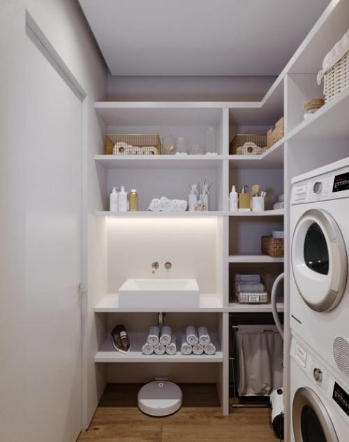 Современный интерьер. В светлых оттенках. 07